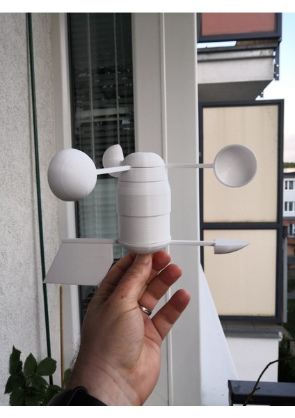 Rüzgar Yönü Olan Anemometre (Sadece Plastik Aparattır) 3D modelleri