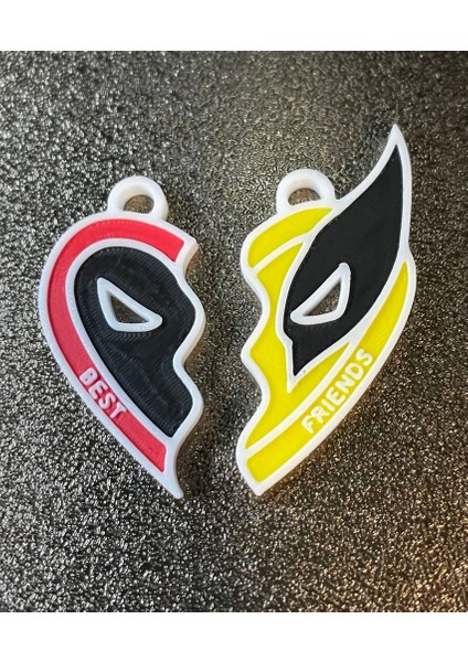 Deadpool & Wolverine "en Iyi Arkadaşlar" Kolye (Sadece Plastik Aparattır!!!) 3D