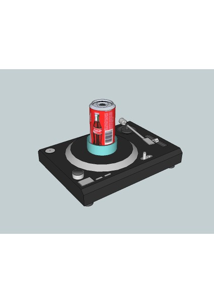 Hayalet Vinil Mücadelesi Turntable Can Tutucu (Sadece Plastik Aparattır!!!) 3D modelleri