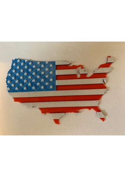 Amerikan Bayrağı Ülke Şekilli (Sadece Plastik Aparattır!!!) 3D fiyatları