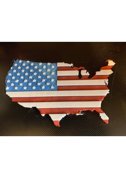 Amerikan Bayrağı Ülke Şekilli (Sadece Plastik Aparattır!!!) 3D modelleri