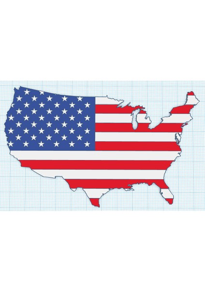 Amerikan Bayrağı Ülke Şekilli (Sadece Plastik Aparattır!!!) 3D indirimleri