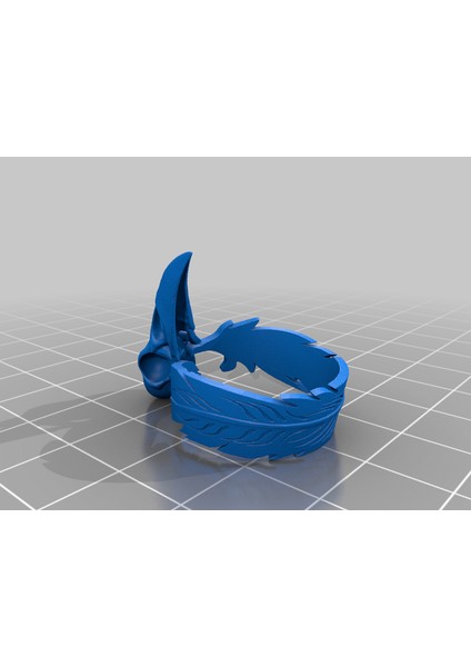 Kuzgun Yüzük / Karga Yüzüğü / Kuş Kafatası Yüzüğü (Sadece Plastik Aparattır!!!) 3D modelleri