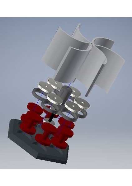 #catchthewind> Taşınabilir> Basitleştirilmiş> Rüzgar Türbini> (Sadece Plastik Aparattır!!!) 3D