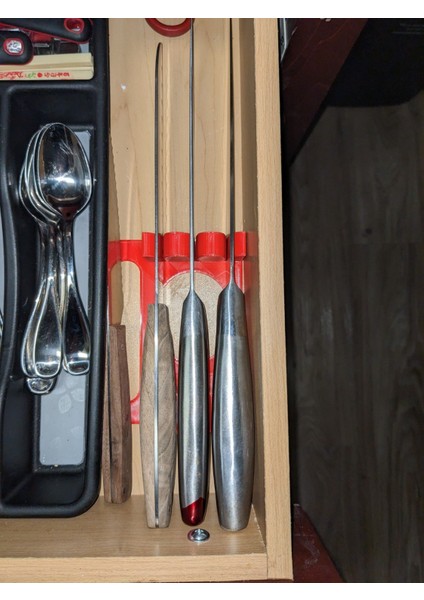 Mutfak Çekmece Bıçak Tutucu (Sadece Plastik Aparattır!!!) 3D indirimleri