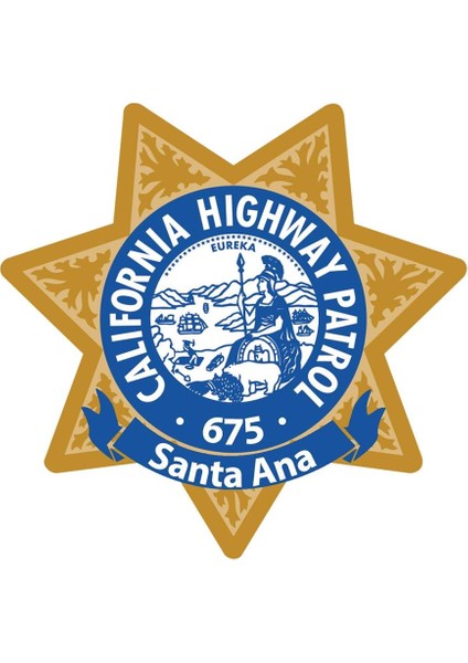 Santa Ana California Karayolu Devriyesi Polis Rozeti (Sadece Plastik Aparattır!!!) 3D modelleri