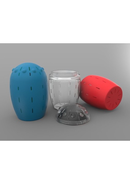 Dişli Yumurta Şekli Silika Jel Konteyneri (Lütfen V2'ye, Daha Kısa Baskı Süresine Bakın) (Sadece Plastik Aparattır) 3D