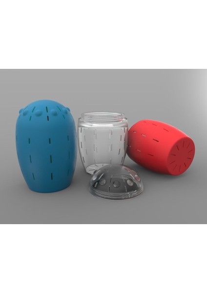 Dişli Yumurta Şekli Silika Jel Konteyneri (Lütfen V2'ye, Daha Kısa Baskı Süresine Bakın) (Sadece Plastik Aparattır) 3D fiyatları