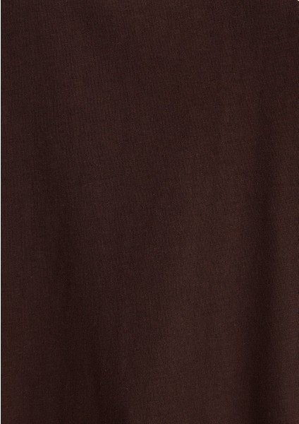 Mavi Logo Baskılı Kahverengi Tişört 1600843-88062