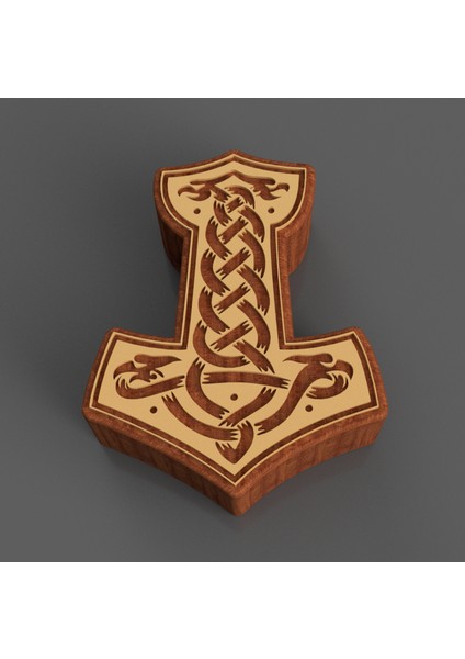 Thor's Hammer (Mjölnir) Kutusu (Sadece Plastik Aparattır!!!) 3D fırsatları