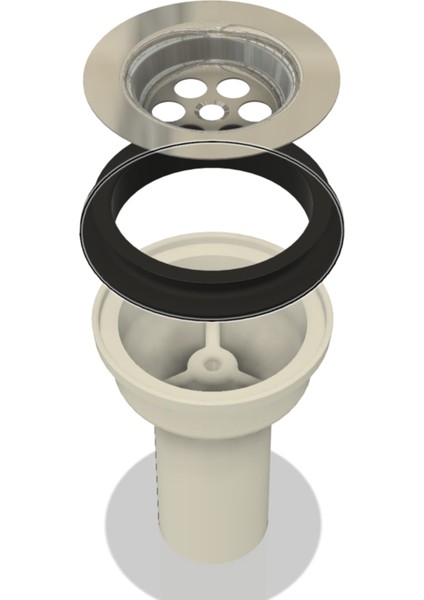 Bir Lavabo Için Sifon Borusu (Sadece Plastik Aparattır!!!) 3D