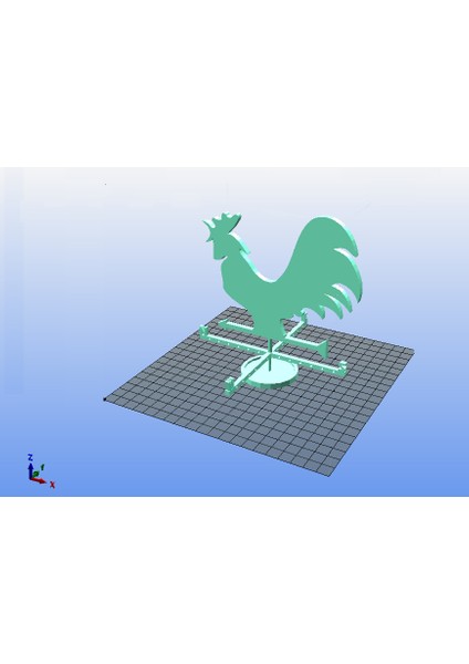 Horoz Rüzgar Göstergesi (Sadece Plastik Aparattır!!!) 3D indirimleri