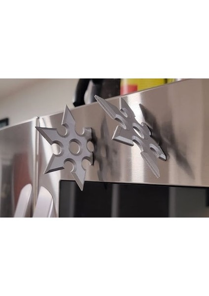 Ninja Yıldız Buzdolabı Mıknatı (Sadece Plastik Aparattır!!!) 3D