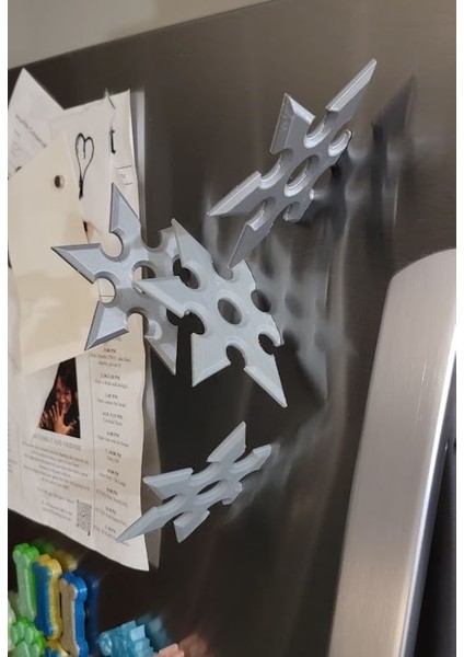 Ninja Yıldız Buzdolabı Mıknatı (Sadece Plastik Aparattır!!!) 3D indirimleri
