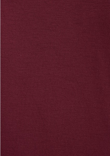 V Yaka Bordo Basic Viskoz Tişört 167714-70393