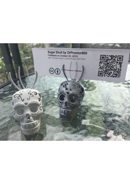 Şeker Kafatası Notu/fotoğraf Sahibi (Sadece Plastik Aparattır!!!) 3D
