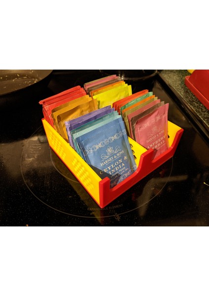 Petek Çay Caddy, Çift Genişliğinde (Sadece Plastik Aparattır!!!) 3D