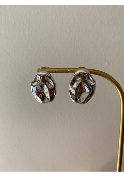 Xuping Asimetrik Plaka Model Silver Küpe fırsatları