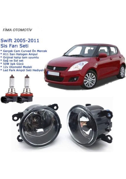 Camlı Sağ ve Sol Sis Farı Seti, Suzuki Swift 2010 Modeli Için Uygun