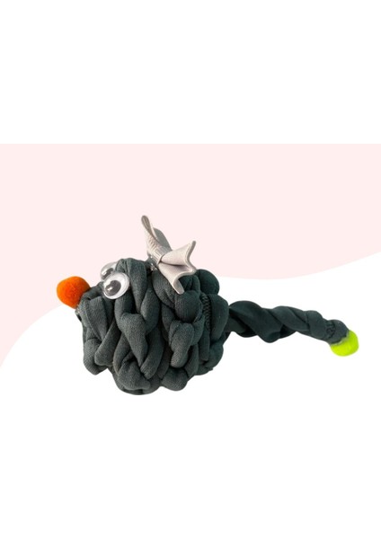 Çıngıraklı Örme Kedi Oyuncağı 9cm Gri fiyatları