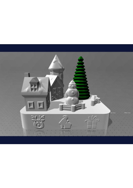 Küçük Taban (Vazo Modu) Noel Baba Village Ver. 2 (Sadece Plastik Aparattır) 3D modelleri