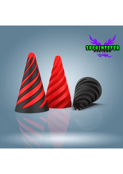 Koni Fidget Spiral Spinner (Sadece Plastik Aparattır) 3D