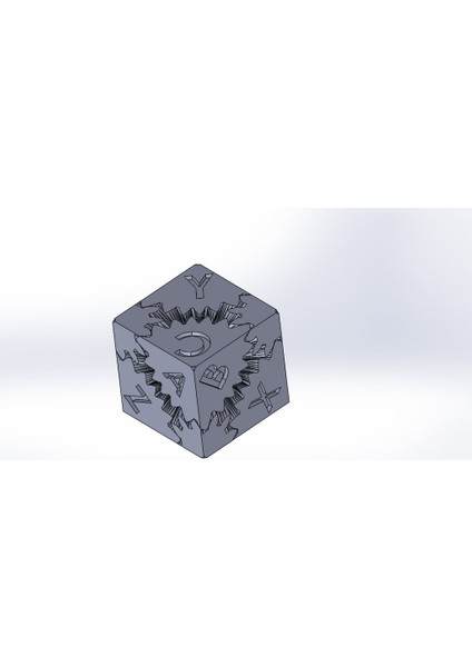 Cube Gear Solidworks (Metinle) (Sadece Plastik Aparattır!!!) 3D