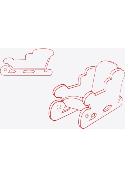 Kızak Kurabiye Kesici (3d Yapı) (Sadece Plastik Aparattır!!!) 3D fiyatları