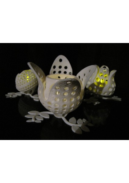 Sabah Çiçeği - "dönen Çiçekler - Küçük Işıklar Koleksiyonu" Nun Üçüncü Bir Nesnesi (Sadece Plastik Aparattır!!!) 3D fırsatları