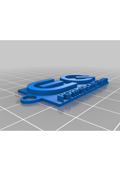 Formül E Keychain - Mercedes Eq Ekibi (Sadece Plastik Aparattır) 3D