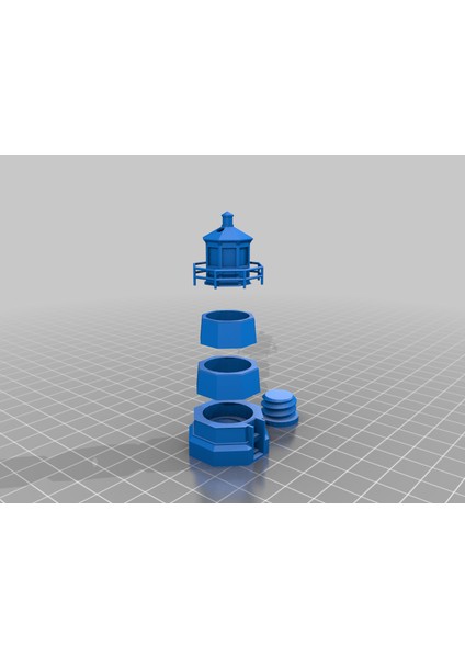 Deniz Feneri Tuz ve Biber Shaker (Sadece Plastik Aparattır) 3D indirimleri