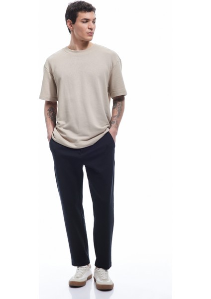 Yeni Sezon Beli Lastikli Cep Detaylı Düğmeli Chino Pantolon