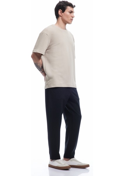 Yeni Sezon Beli Lastikli Cep Detaylı Düğmeli Chino Pantolon