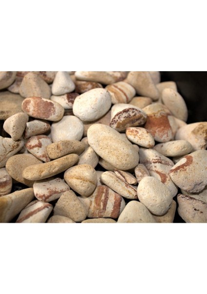 Sarı Çizgili Dolomit Taşı 2 Kg, 2,5-4 Cm, Bahçe ve Dekorasyon Taşı modelleri