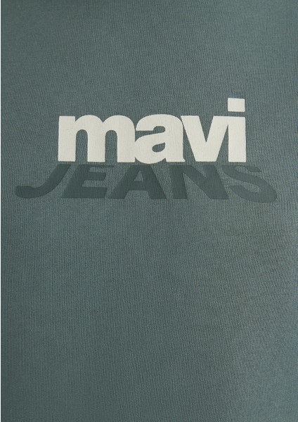 Mavi Logo Baskılı Yeşil Sweatshirt 0S10210-71577