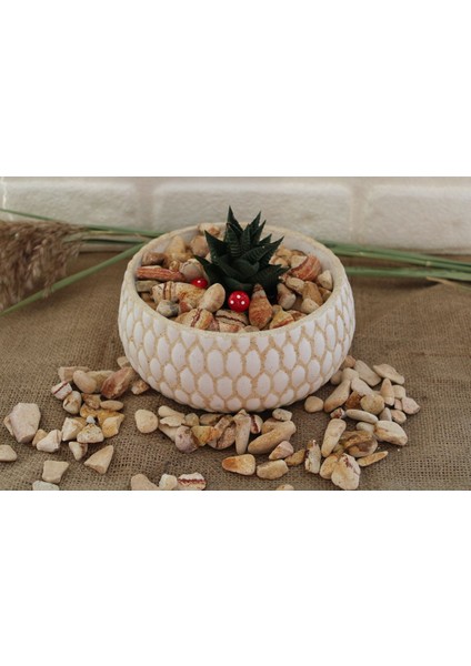 Sarı Çizgili Dolomit Taş 4 Kg, Bahçe, Dere, Akvaryum Için Uygun, 1-2 cm modelleri