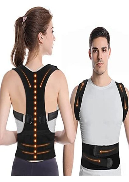 Unisex Siyah Manyetik Dik Duruş Korsesi, Rahat ve Destekleyici Tasarım modelleri