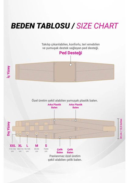 Çelik Balenli Bel Korsesi, Rahat ve Destekli Sağlıklı Bel Için Mükemmel Seçim fırsatları