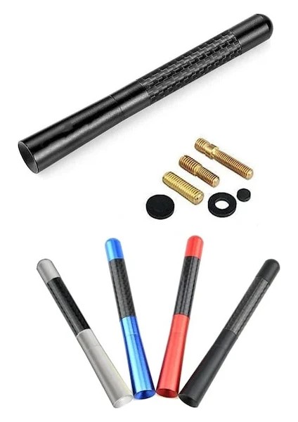 Keeway Speed Universal Karbon Desenli Çubuk Kırmızı Renk Radio Anteni fırsatları