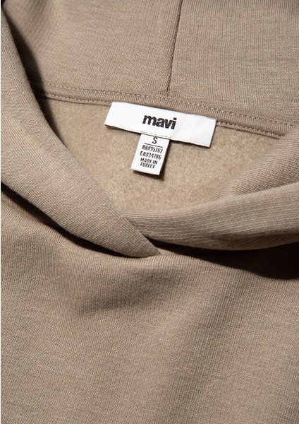 Kapüşonlu Kahverengi Sweatshirt 1S10191-80656