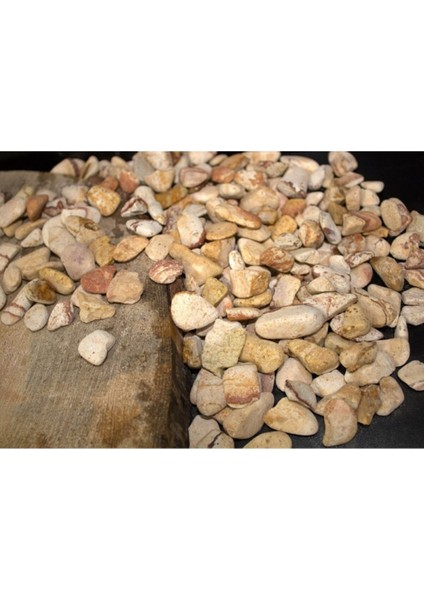 Sarı Çizgili Dolomit Taş 2 Kg, Bahçe Dekor, Süs ve Çakıl Taşı, 1,5-2,5 cm modelleri