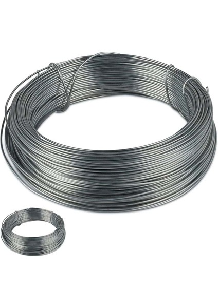 2mm Galvanizli Tel, 50M, 1.25KG, Beyaz, Dayanıklı ve Paslanmaz Malzeme