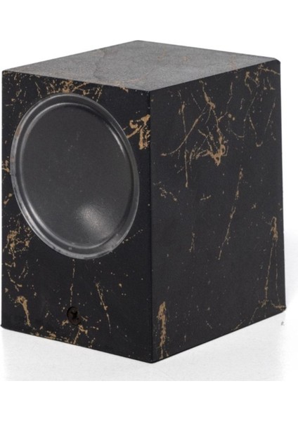 Beyaz Kare Mermer Desenli Iç Dış Mekan Aplik, Bahçe, Balkon, Teras, Veranda Dekorasyonu