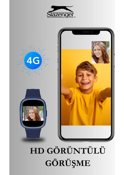Lacivert Akıllı Çocuk Takip Saati, Görüntülü ve Gps Özellikli, Güvenli ve Şık Tasarım fiyatları