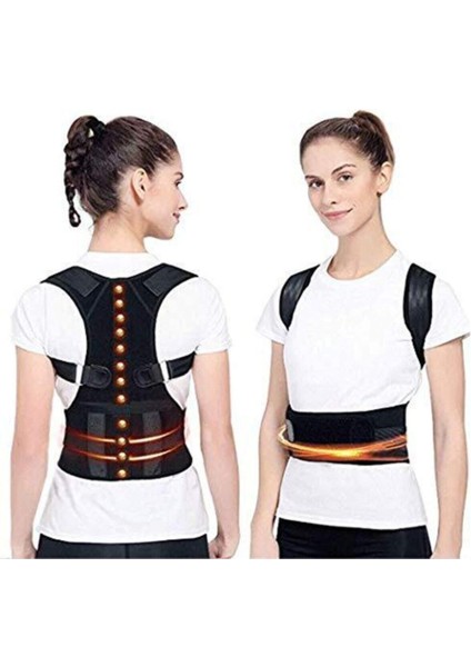 Manyetik Dik Duruş Korsesi Unisex, Vücut Şekillendirme, Ortopedik, Sırt ve Bel Desteği