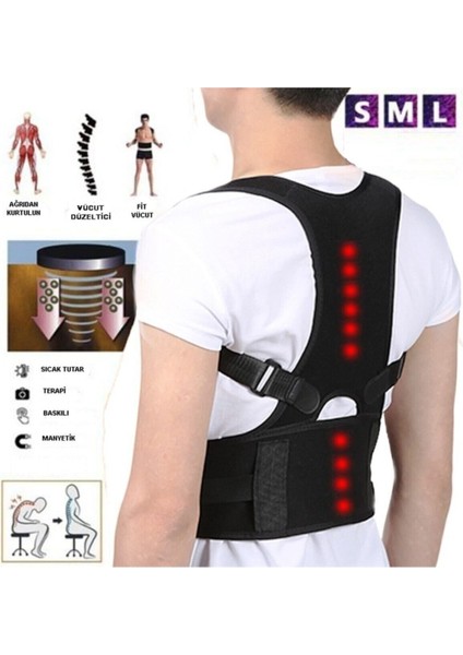 Manyetik Dik Duruş Korsesi Unisex, Vücut Şekillendirme, Ortopedik, Sırt ve Bel Desteği modelleri