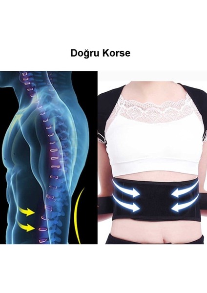 Manyetik Dik Duruş Korsesi Unisex, Vücut Şekillendirme, Ortopedik, Sırt ve Bel Desteği fırsatları