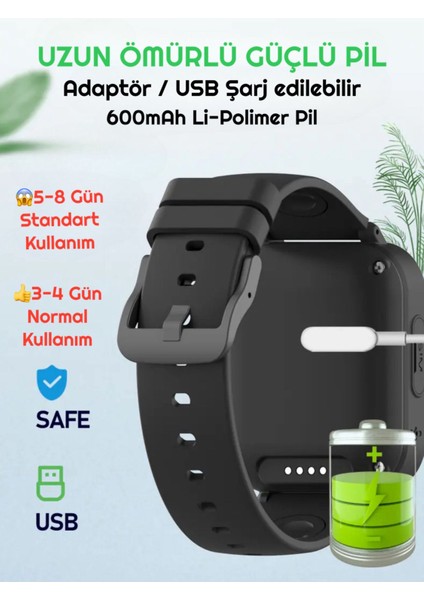 4g Çocuk Saati Gps Görüntülü Arama Takip Kameralı Pembe