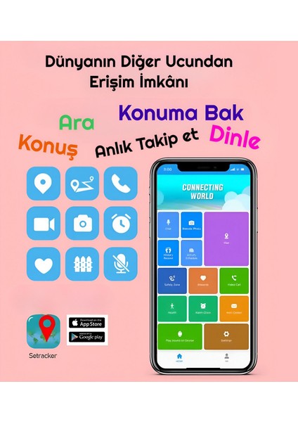 4g Çocuk Saati Gps Görüntülü Arama Takip Kameralı Pembe