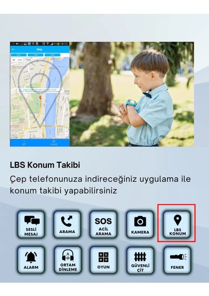Çocuk Akıllı Saat, Sim Kartlı, Konum Takipli, Renk Mor, Güvenli ve Eğlenceli Kullanım fırsatları